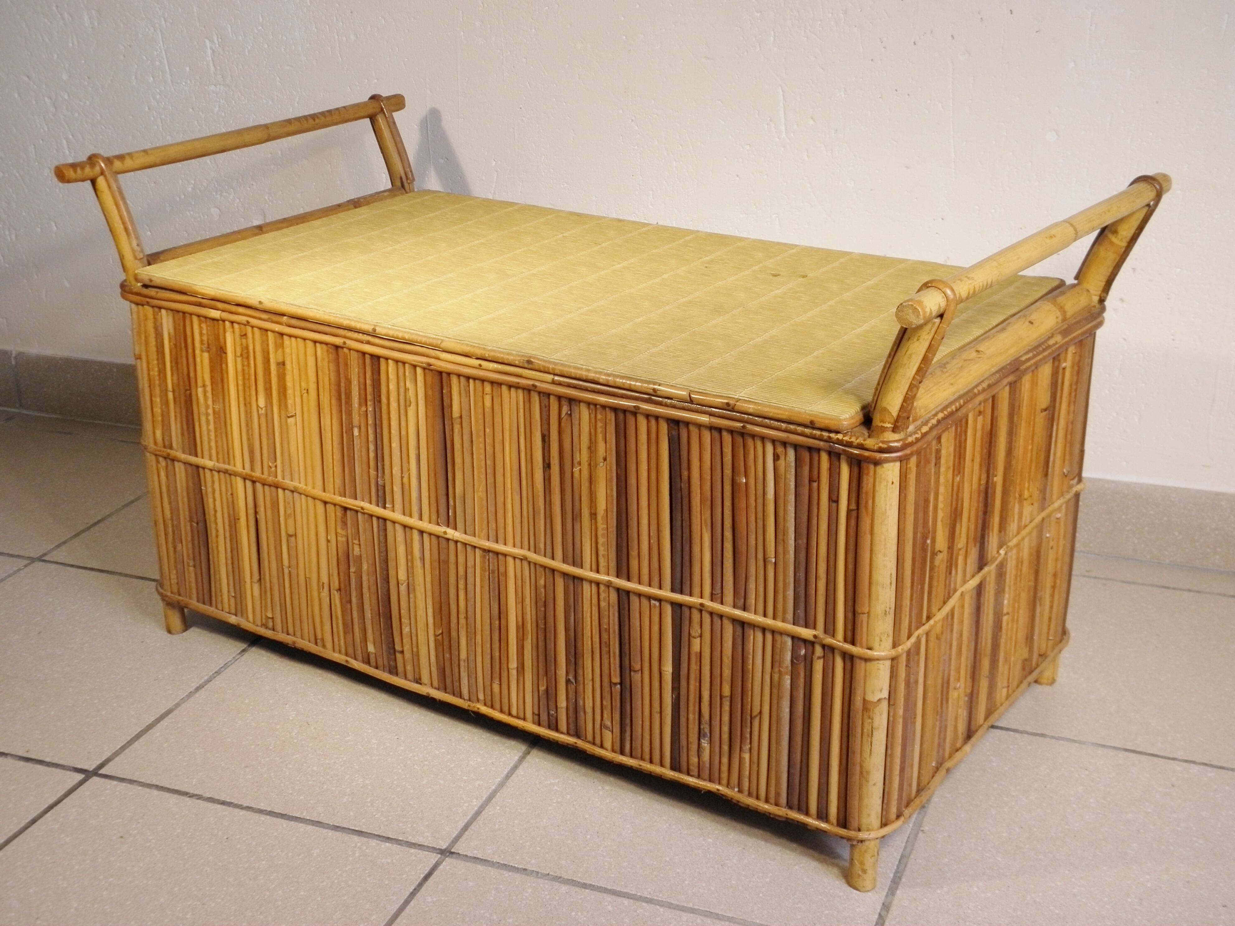 1960s rattan toy box