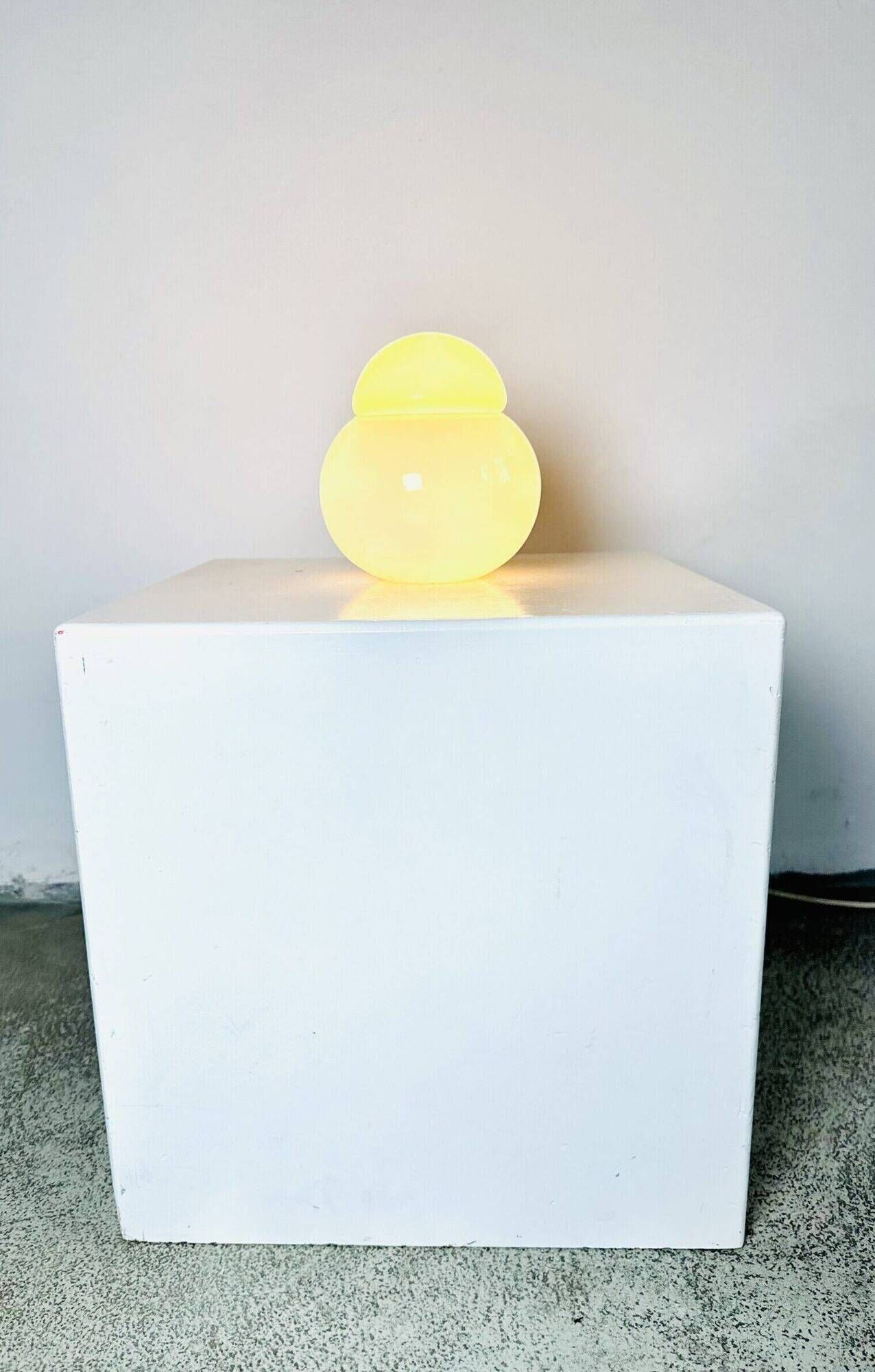 Daruma Picolla Model 5028 Milk Glass Sphere By Sergio Asti For Candle Milano, Italy 1980S