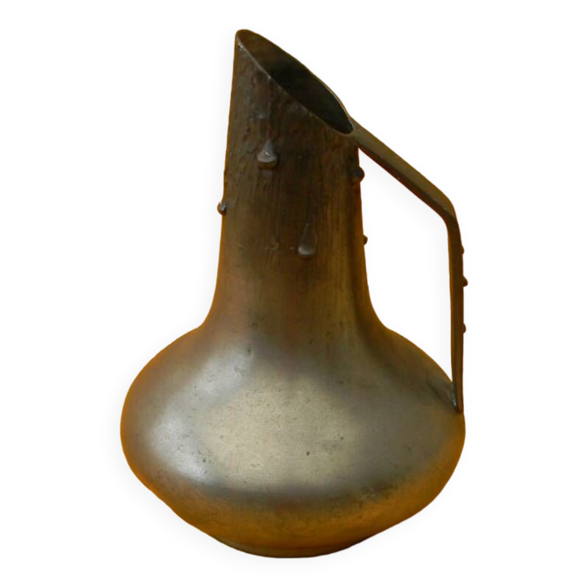 Small art deco pewter vase signed peltro.