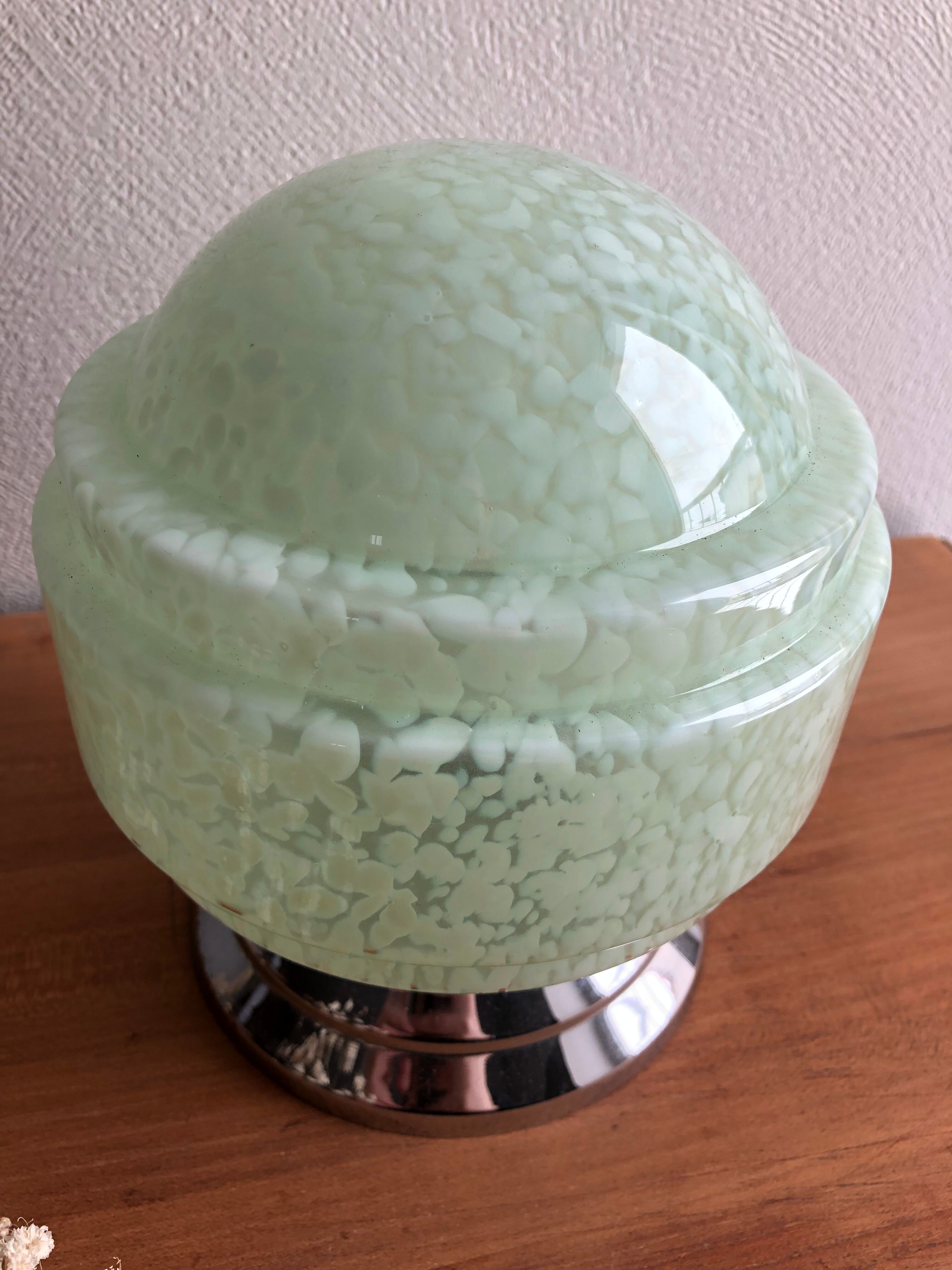 Green Clichy glass luminaire