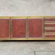 Sideboard shelf design 70 Michel Pignères amboyna burl chrome brass