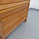 Vintage Guillerme and Chambron secretary desk in solid oak from the 50s and 60s
