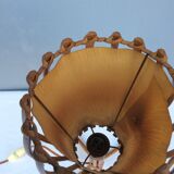 Lampe en rotin par Louis Sognot, années 60