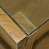 Oak and glass coffee table 1960