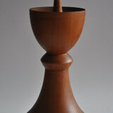 Teak vintage candlestick