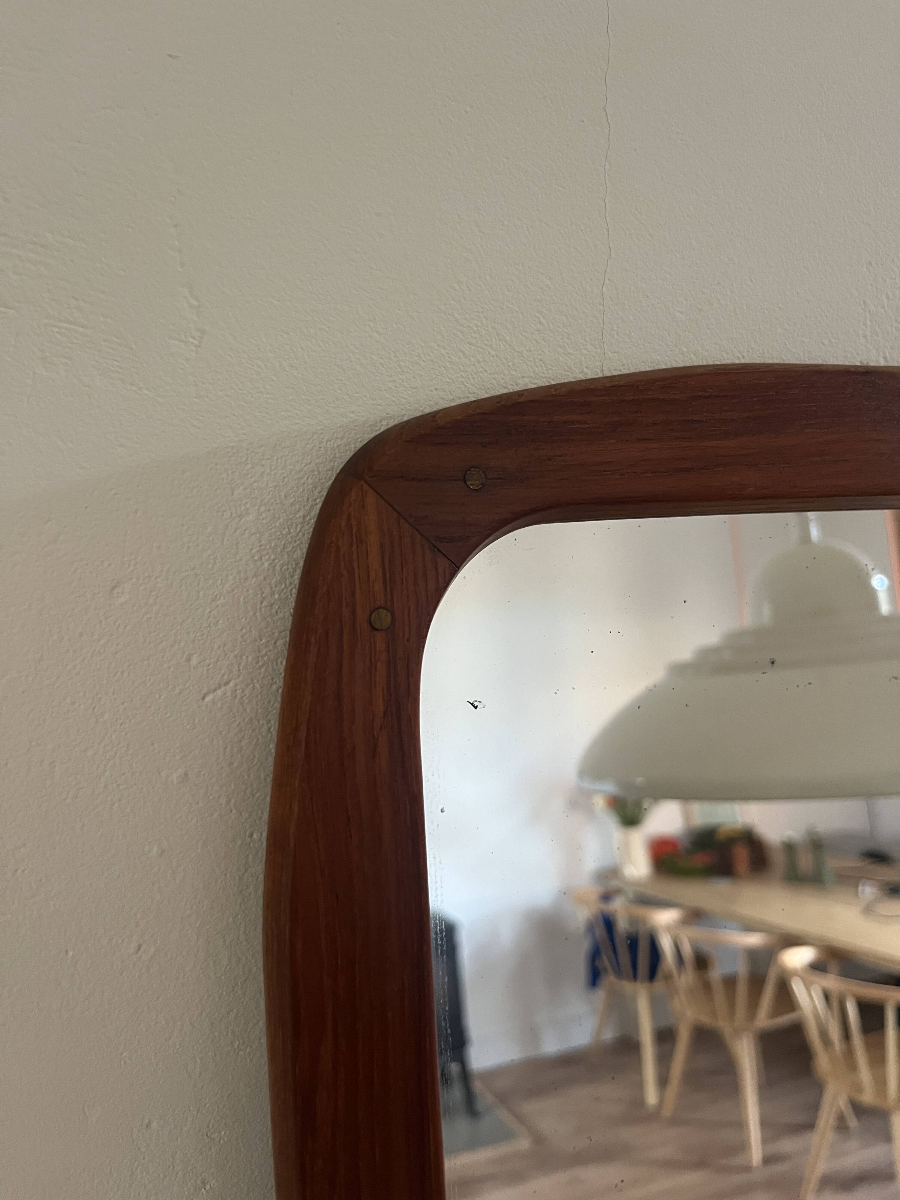 Miroir vintage danois en teck