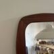 Vintage Danish Teak mirror - organic shapes