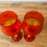 2 verres faits à la main par le professeur Zbigniew horbowy