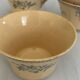 Iron earth tea cup St Amand - antique French earthenware with patina