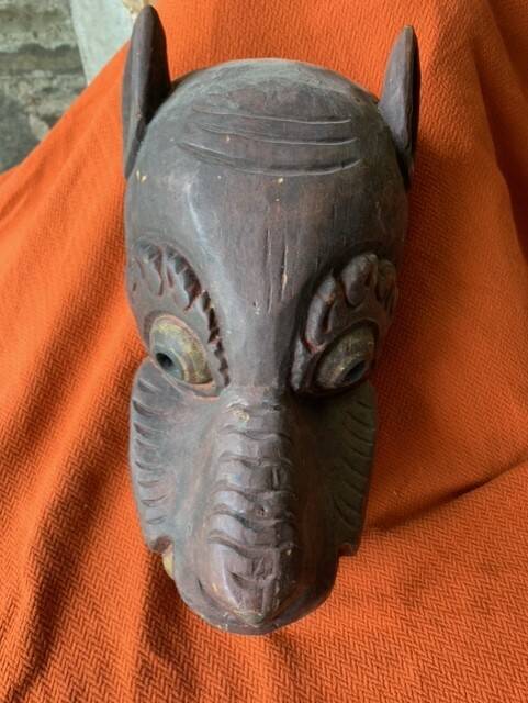 African tiger head mask