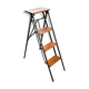 Metal and wood workshop ladder 4 steps
