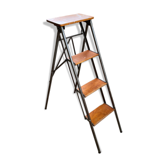 Escabeau d’atelier métal et bois 4 marches