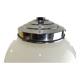 Vintage 70s pendant lamp in white opaline glass, 20 cm globe, chrome, light