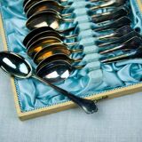 Silver Mocha Teaspoons, 1950s, Set of 12