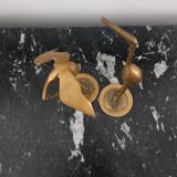 Golden brass herons