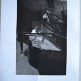"piano pianist" original anonymous black & white photo