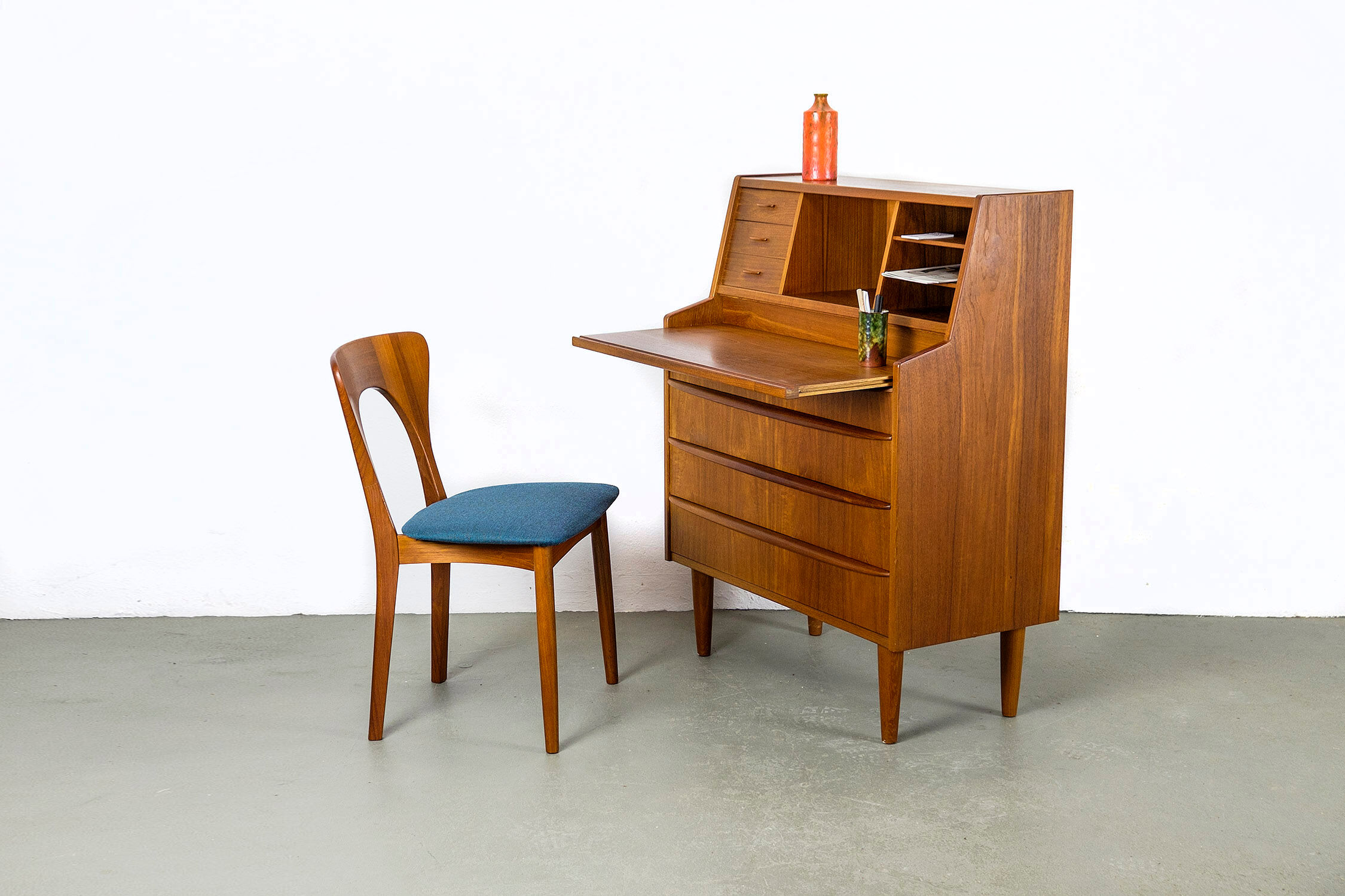 Teak Secretary by Christian Møller Möbelsnedkeri, 1960s
