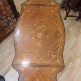 Table, drop-leaf desk "fully marquetry, Louis XV style, Period