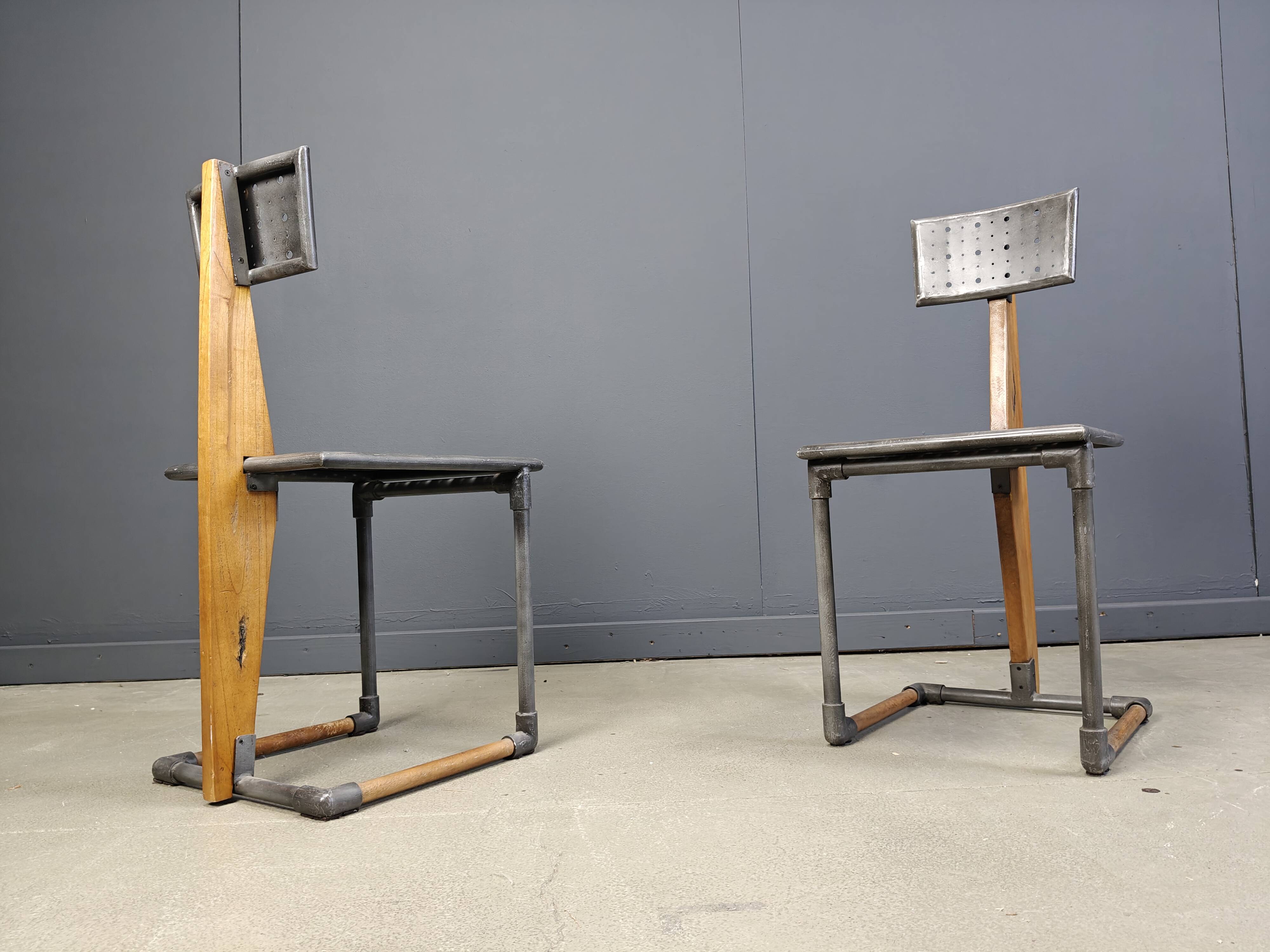 Vintage industrial chairs, 1970s - set of 4