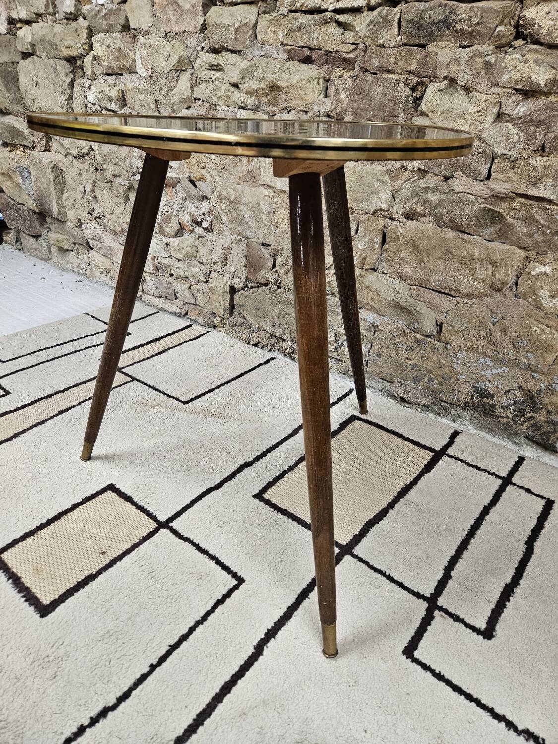 Table basse tripode 1960 vintage