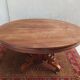 English oval table with 19th century mahogany extensions