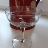 Set of 5 champagne cups engraved in crystal 40s-50s