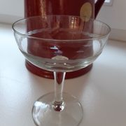 Set of 5 champagne cups engraved in crystal 40s-50s