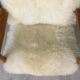 Vintage white sheepskin armchair
