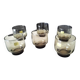 6 smoke-coloured glasses Luminarc 1960s Model Tivoli