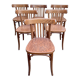 Lot de 6 chaises viennoise bois courbé 1970