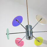 Vintage Italian Chrome Lamp Duo, 70s
