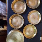 Set of brass coasters