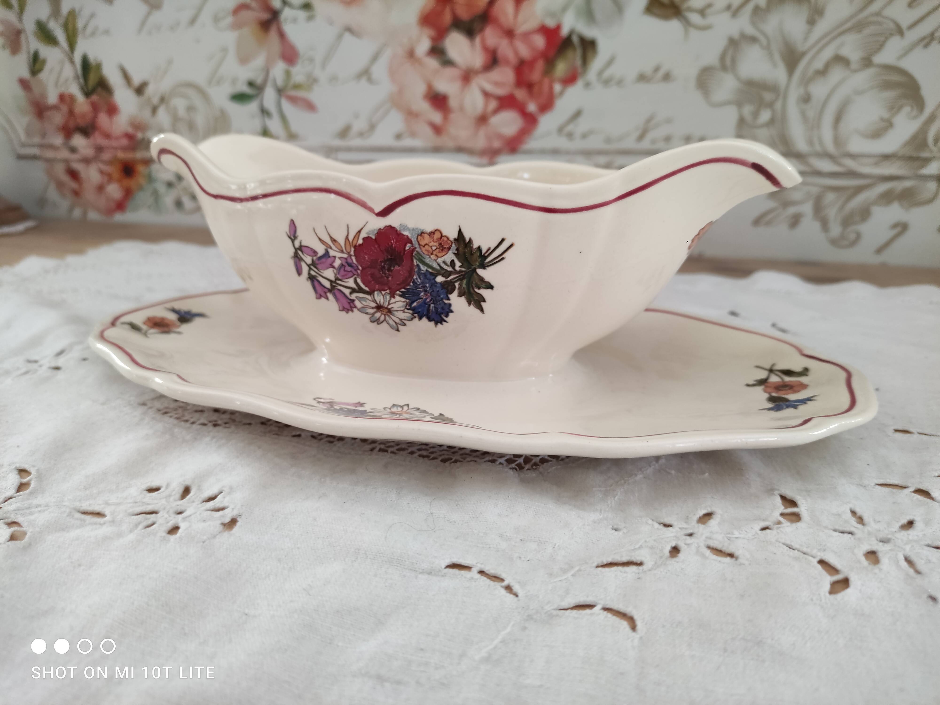 Sauce boat sur dormant Sarreguemines model Agreste