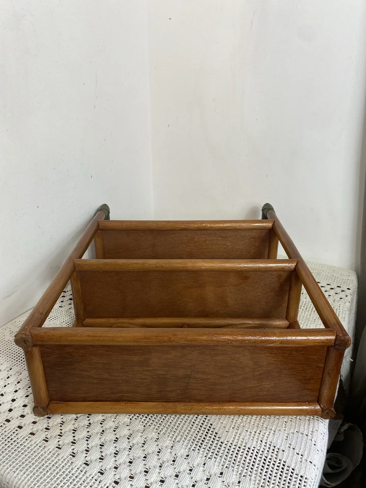 Bamboo and rattan shelf, 1970s