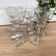 Set of 6 wine glasses in cut glass