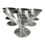 6 Champagne glasses – Saint Louis Bossuet service size 10406