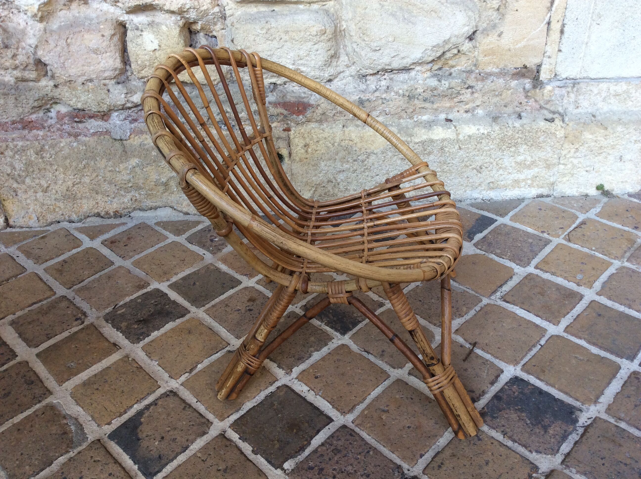 Rattan children's chair