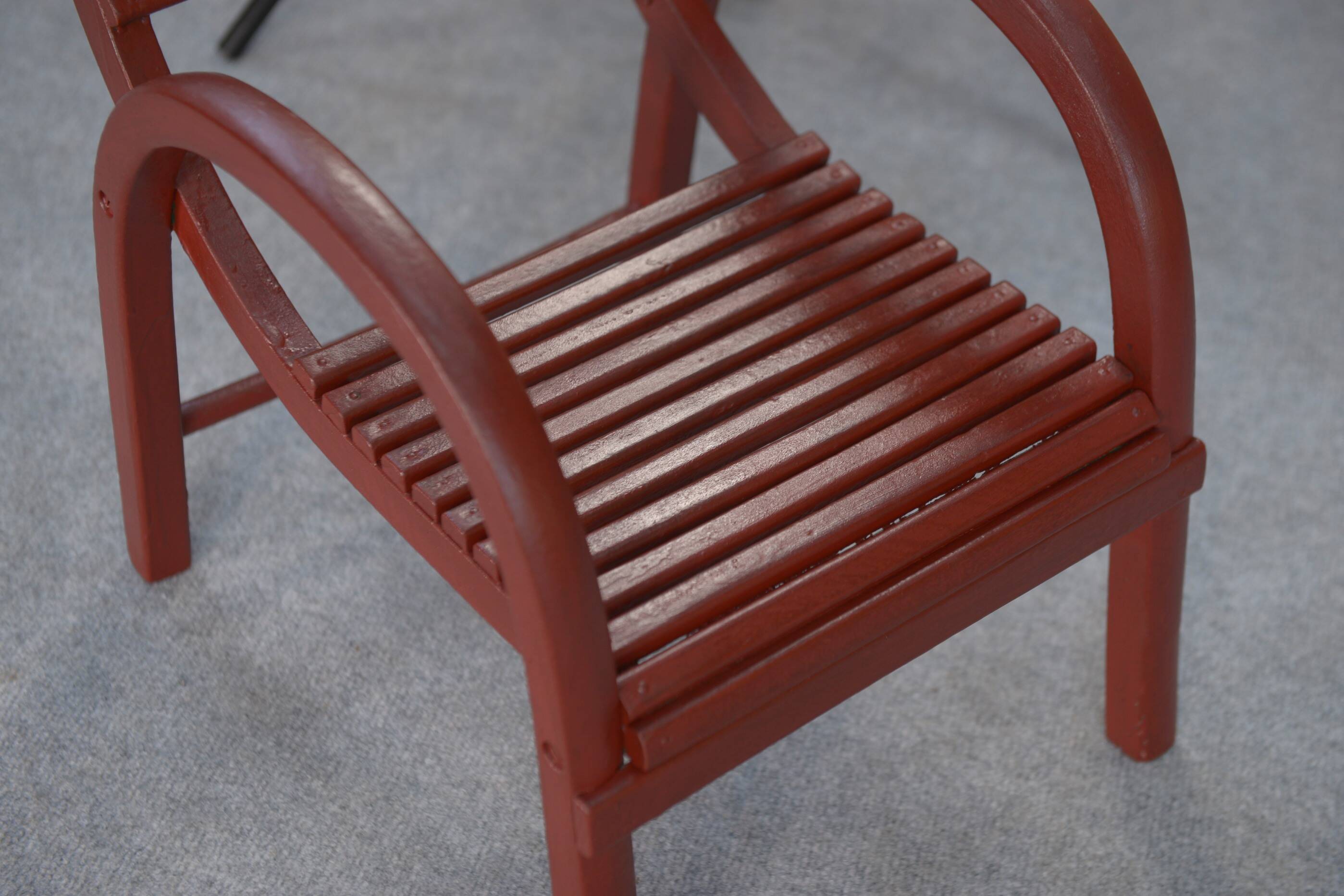 BAUMANN 1930s theatre red bentwood children's chair