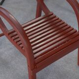 BAUMANN 1930s theatre red bentwood children's chair