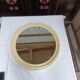 Round mirror in cream plastic, French house Syla, 70s