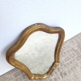 Small vintage animated golden mirror 28x40cm