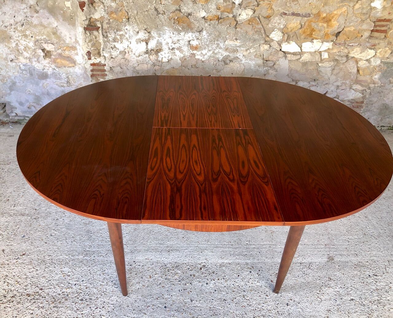 Mid-century dining table, vintage rosewood extension with butterfly extension table, 1960'