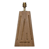 Solid oak lamp base