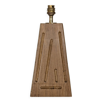 Solid oak lamp base