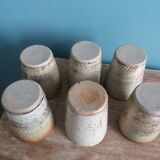 Stoneware cups and glasses from Puisaye by Jean-Pierre Prud'homme