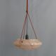 Large Art Deco pendant lamp in marbled glass with rope suspension, 1920s-1930s