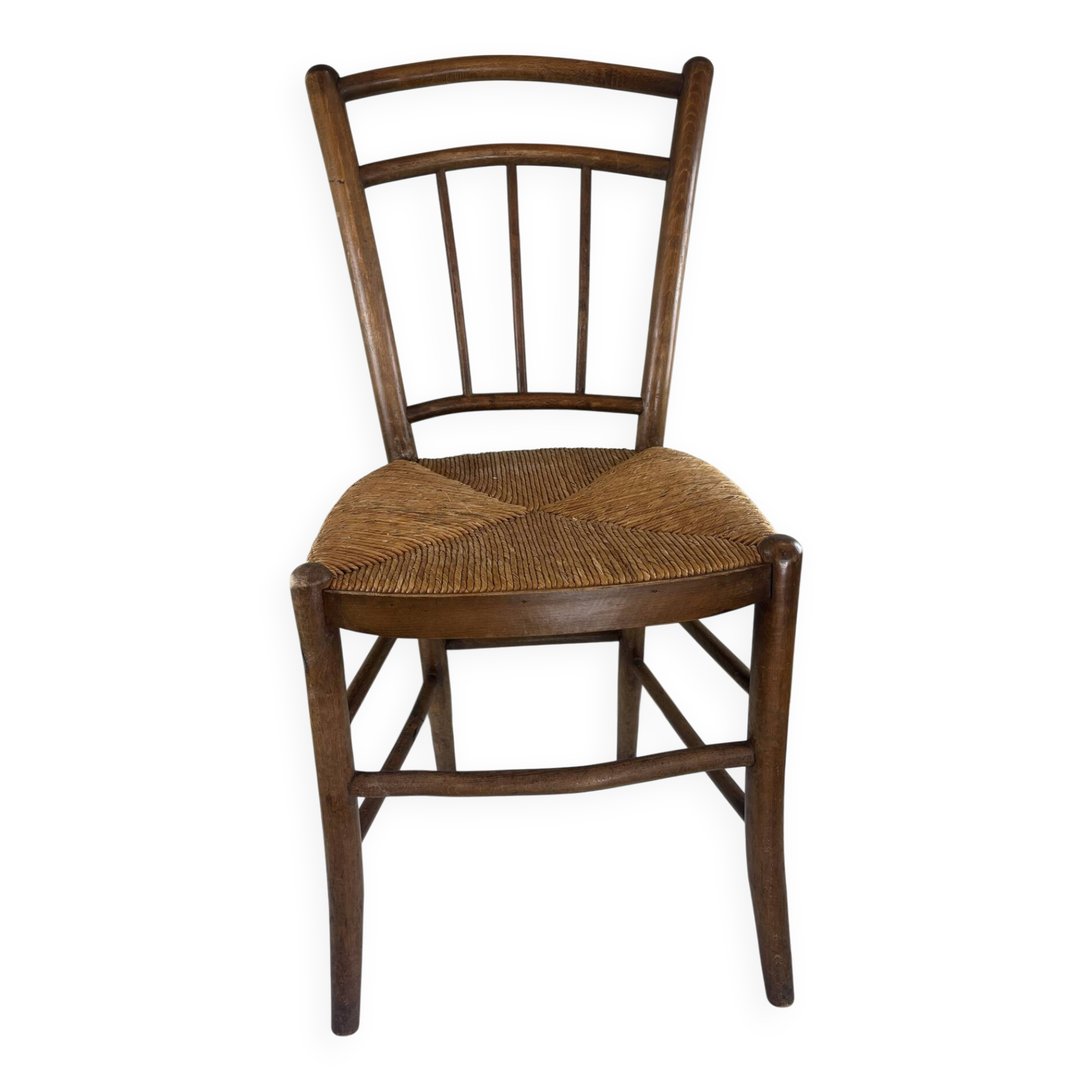 Chaise en bois et paille 