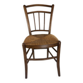 Wood and straw chair