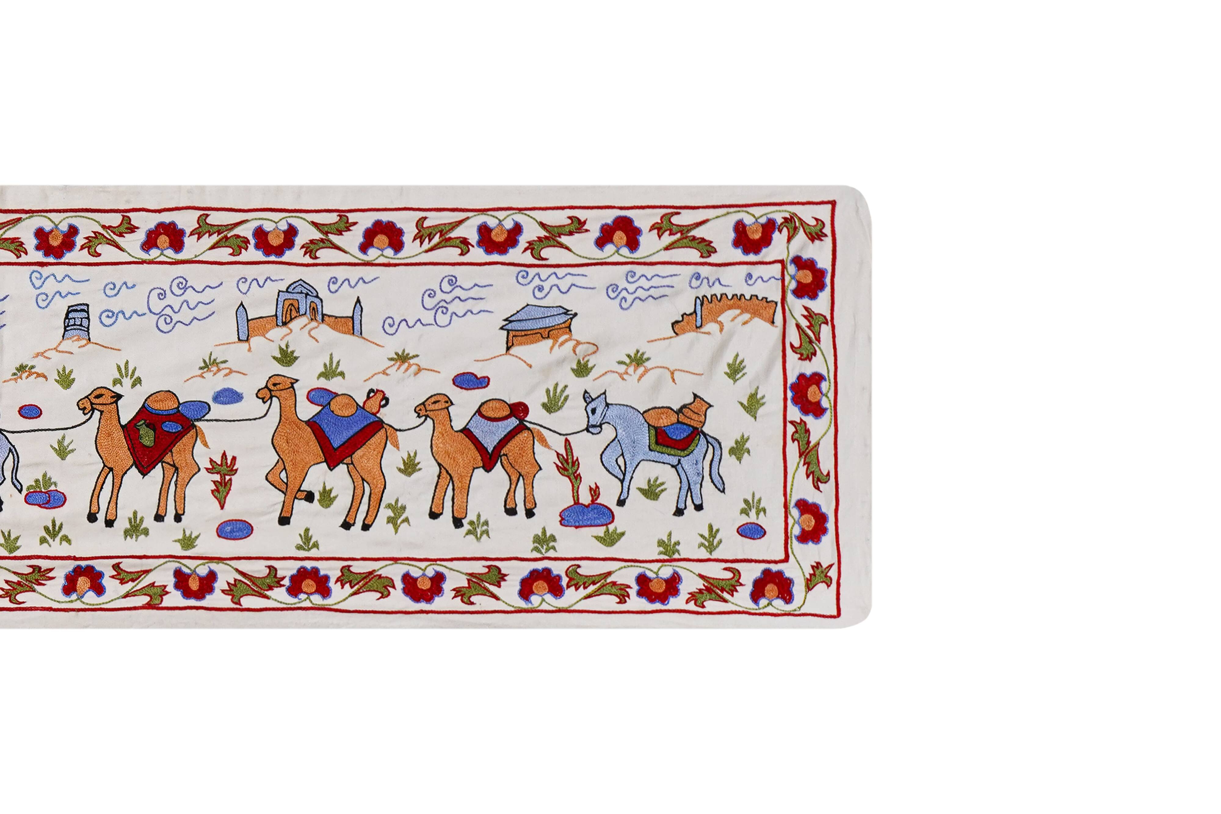 Hand-knotted rug, vintage Turkish rug 51x186 cm