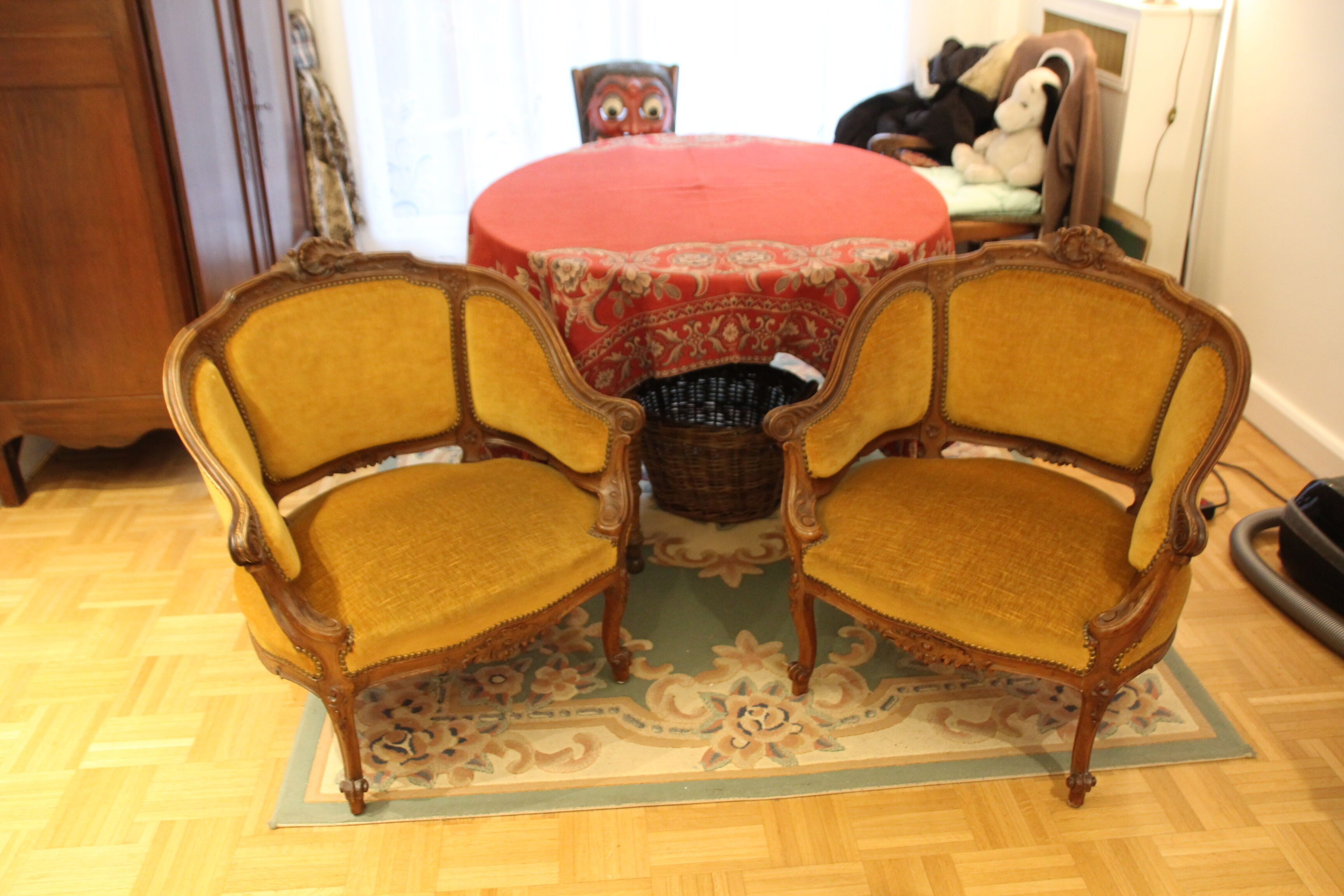 Paire de fauteuils bergères